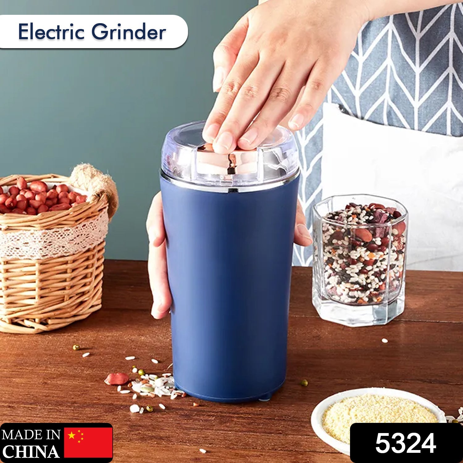 5324 Mini Mixer, Small Blander, Power full Mini Grinder, Electric Coffee Bean Grinder Grinder Machine Portable Grinder for Home and Office. DeoDap 5324 Mini Mixer, Small Blander, Power full Mini Grinder, Electric Coffee Bean Grinder Grinder Machine Portable Grinder for Home and Office. DeoDap